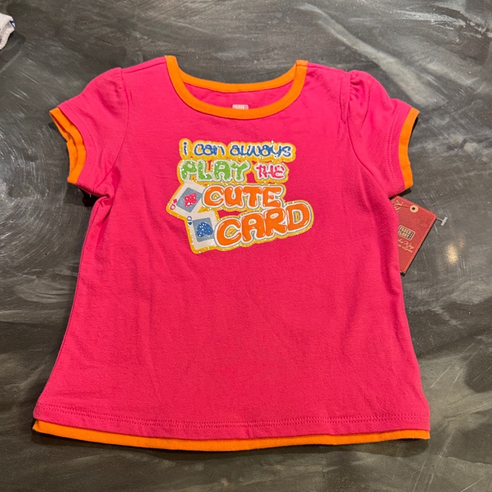 Faded Glory Pink and Orange Kids T-Shirt Size 3T NWT